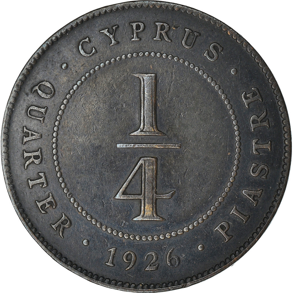 Coin, Cyprus, 1/4 Piastre, 1926, EF(40-45), Bronze, KM:16