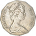 Coin, Fiji, Elizabeth II, 50 Cents, 1976, EF(40-45), Copper-nickel, KM:36