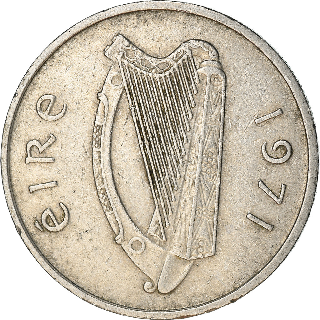 Moneda, REPÚBLICA DE IRLANDA, 5 Pence, 1971, BC+, Cobre - níquel, KM:22