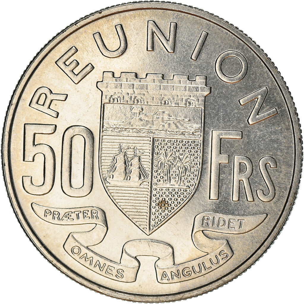 Coin, Réunion, 50 Francs, 1962, EF(40-45), Nickel, KM:12