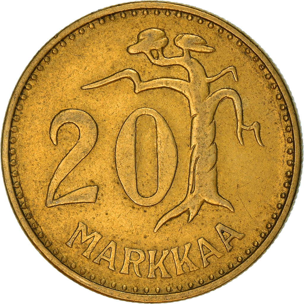 Monnaie, Finlande, 20 Markkaa, 1954, TTB, Aluminum-Bronze, KM:39