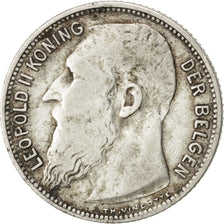 BELGIUM, Franc, 1904, KM #57.1, VF(20-25), Silver, 4.88