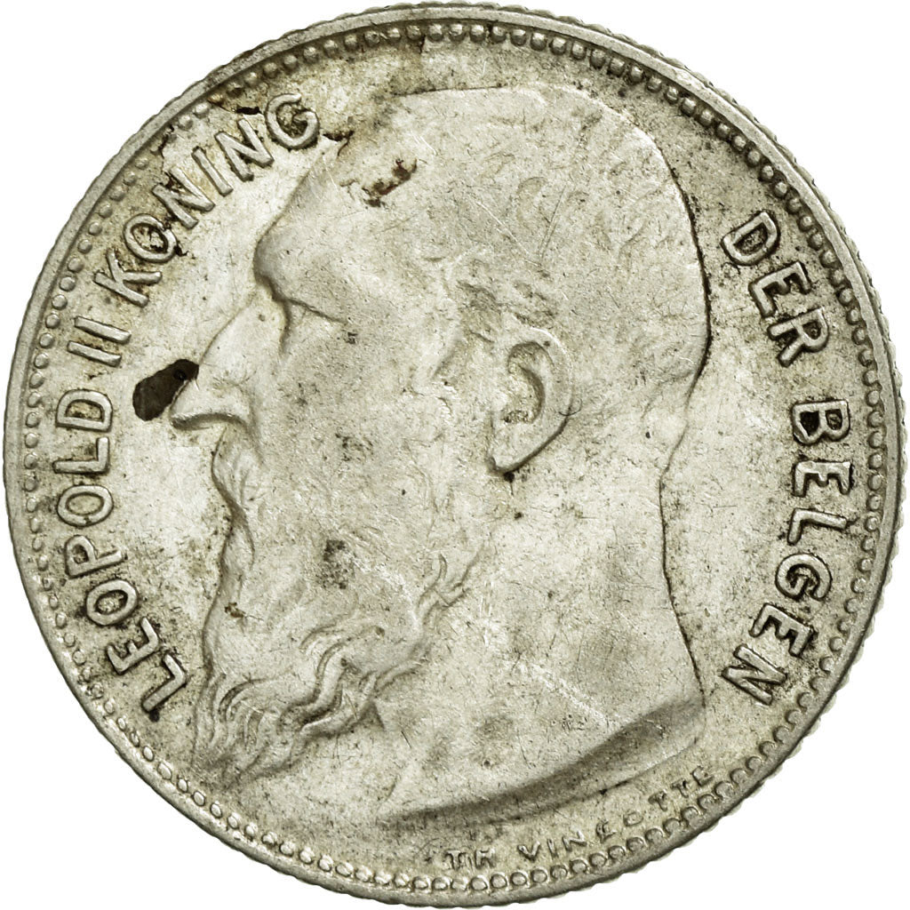 Coin, Belgium, Franc, 1909, VF(30-35), Silver, KM:56.2