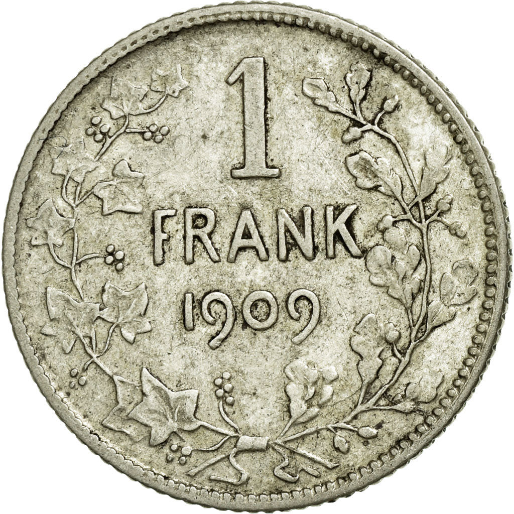 Coin, Belgium, Franc, 1909, VF(30-35), Silver, KM:56.2