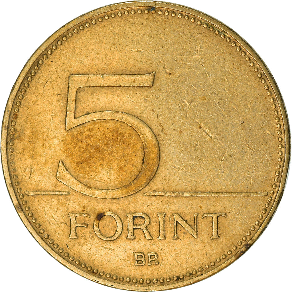 Moeda, Hungria, 5 Forint, 2000, Budapest, VF(30-35), Níquel-Latão, KM:694