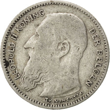 BELGIUM, 50 Centimes, 1907, KM #61.1, VF(30-35), Silver, 18, 2.43