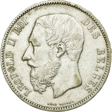 Coin, Belgium, Leopold II, 5 Francs, 5 Frank, 1875, VF(30-35), Silver, KM:24