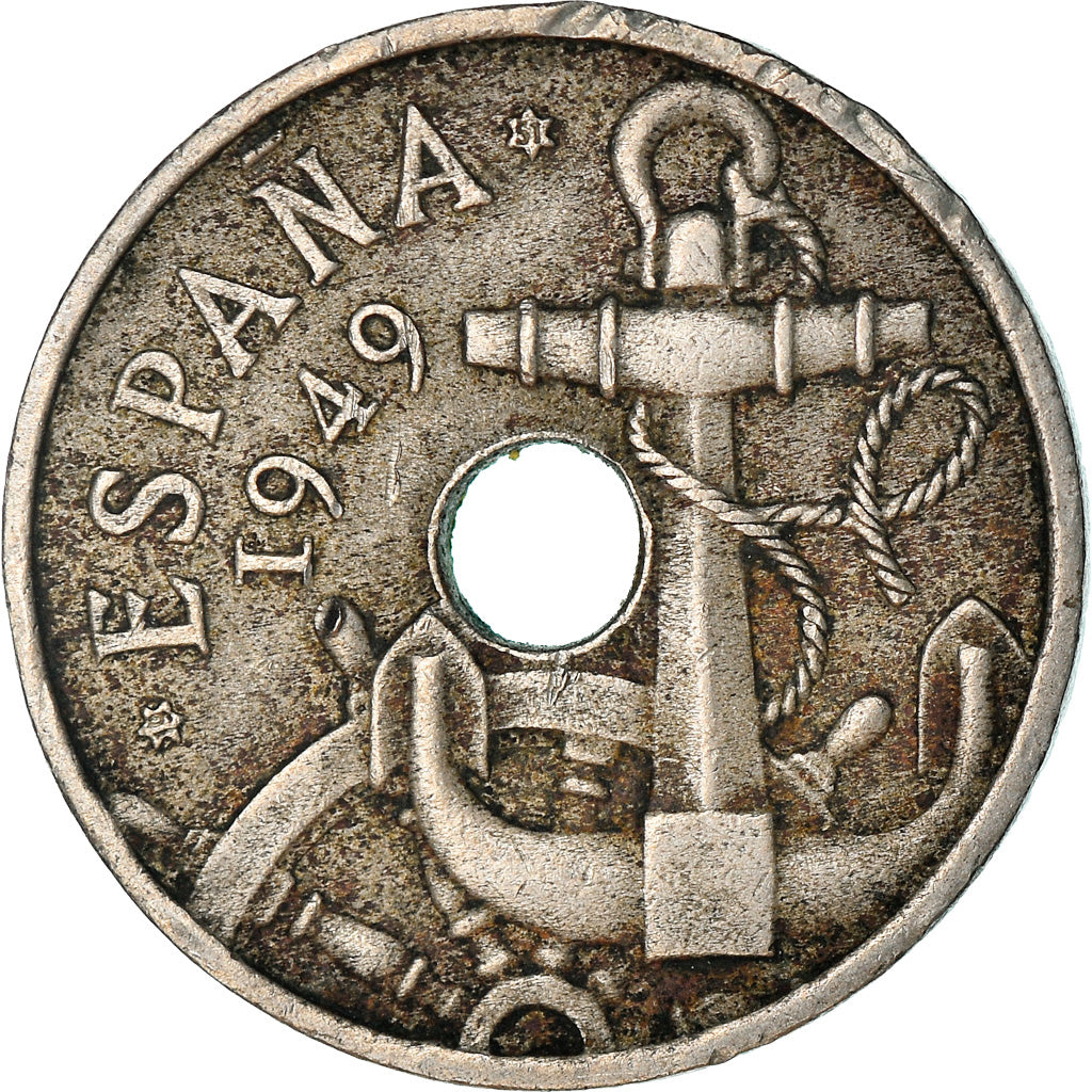 Coin, Spain, Francisco Franco, caudillo, 50 Centimos, 1951, VF(30-35)