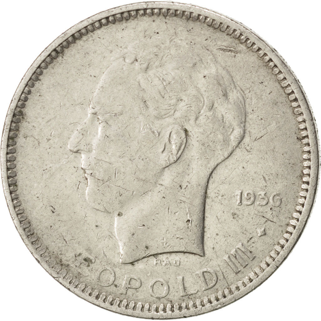 Belgique, Léopold III, 5 Francs 1936, KM 109.1