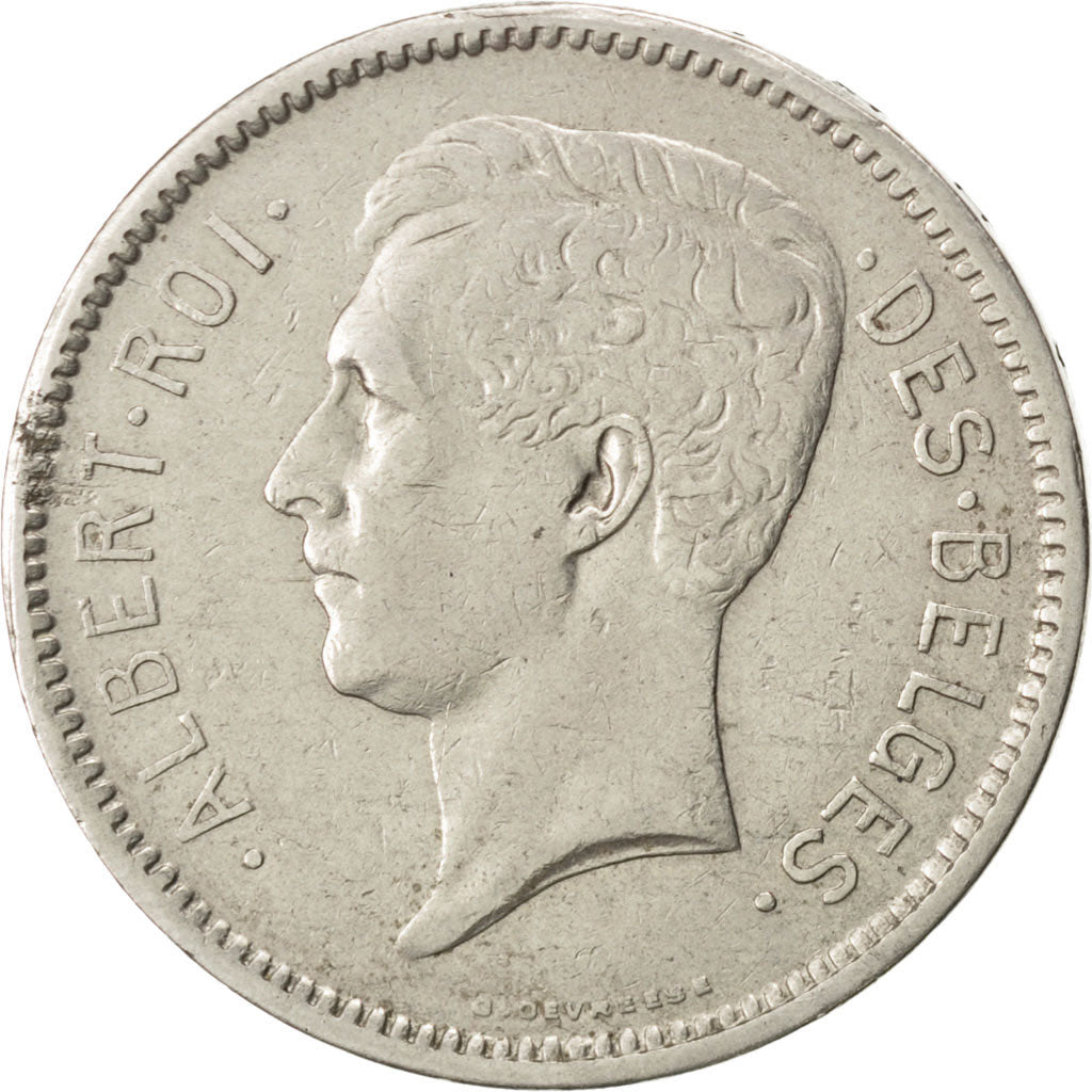 Coin, Belgium, 5 Francs, 5 Frank, 1930, EF(40-45), Nickel, KM:97.1