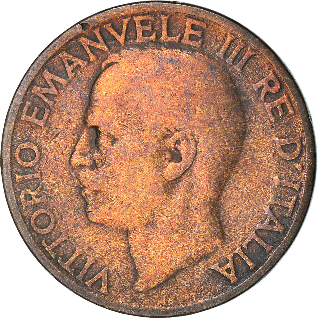 Coin, Italy, Vittorio Emanuele III, 10 Centesimi, 1927, Rome, EF(40-45), Bronze