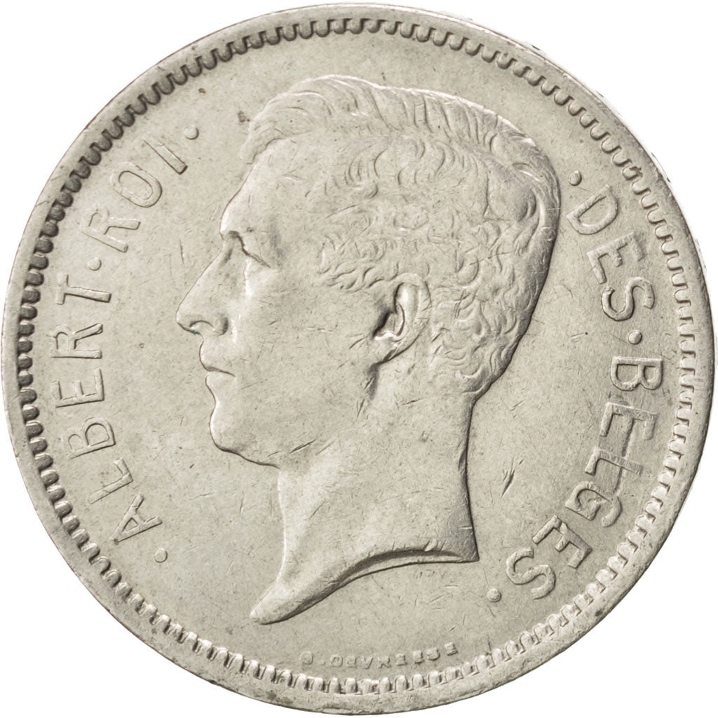 Belgio, 5 Francs, 5 Frank, 1931, BB, Nichel, KM:97.1