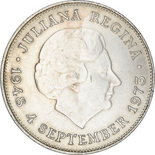 Coin, Netherlands, Juliana, 10 Gulden, 1973, EF(40-45), Silver, KM:196