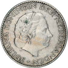 Coin, Netherlands, Juliana, Gulden, 1955, EF(40-45), Silver, KM:184