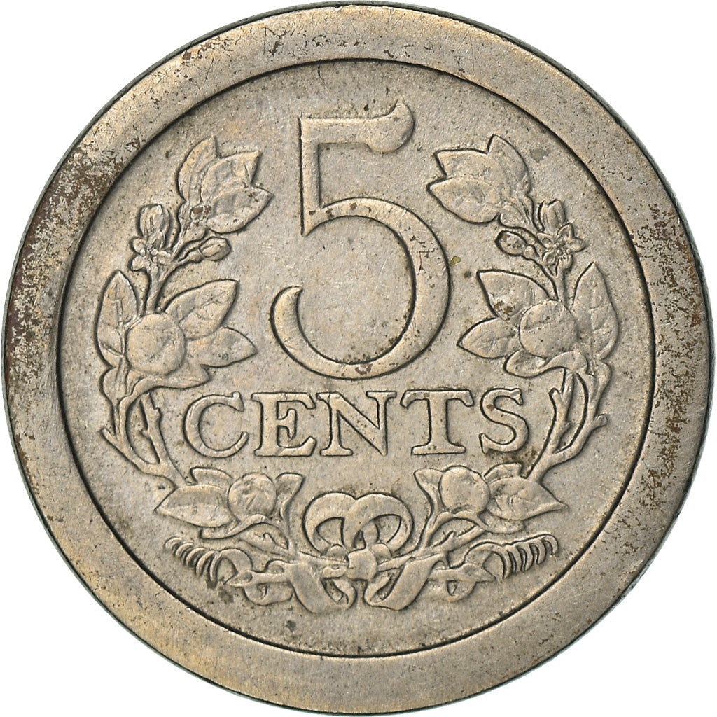 Munten, Nederland, Wilhelmina I, 5 Cents, 1908, ZF, Copper-nickel, KM:137