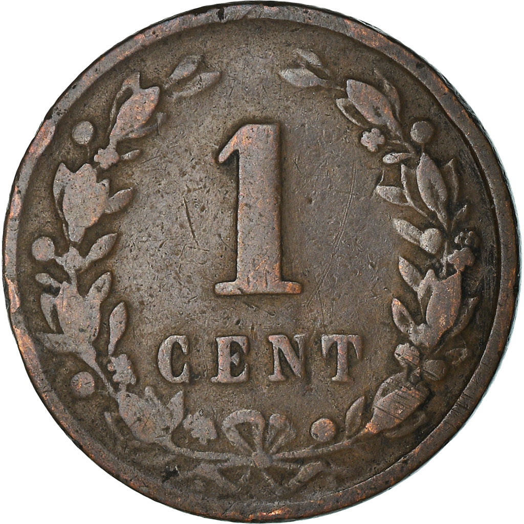Moneda, Países Bajos, Wilhelmina I, Cent, 1900, BC+, Bronce, KM:107.2