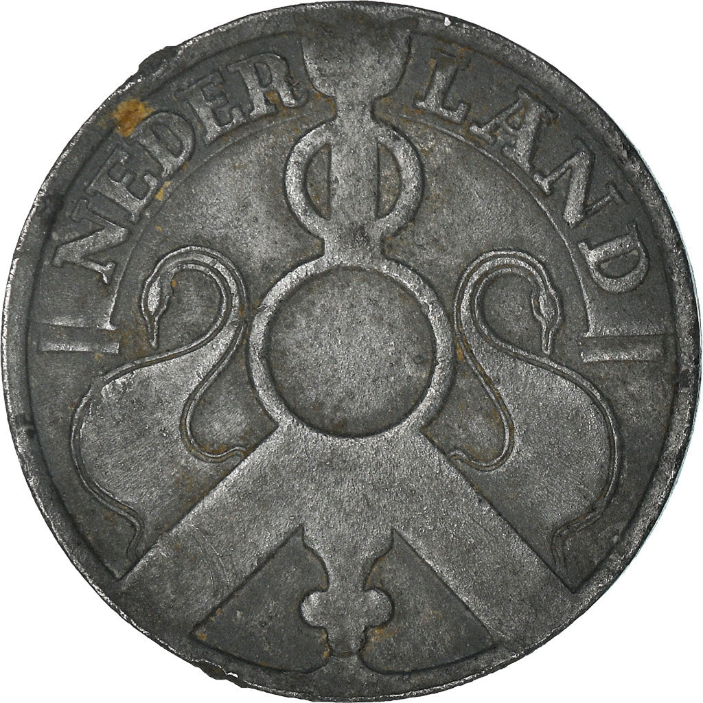 Coin, Netherlands, Wilhelmina I, 2-1/2 Cent, 1941, VF(30-35), Zinc, KM:171