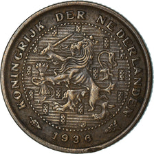 Coin, Netherlands, Wilhelmina I, 1/2 Cent, 1938, EF(40-45), Bronze, KM:138