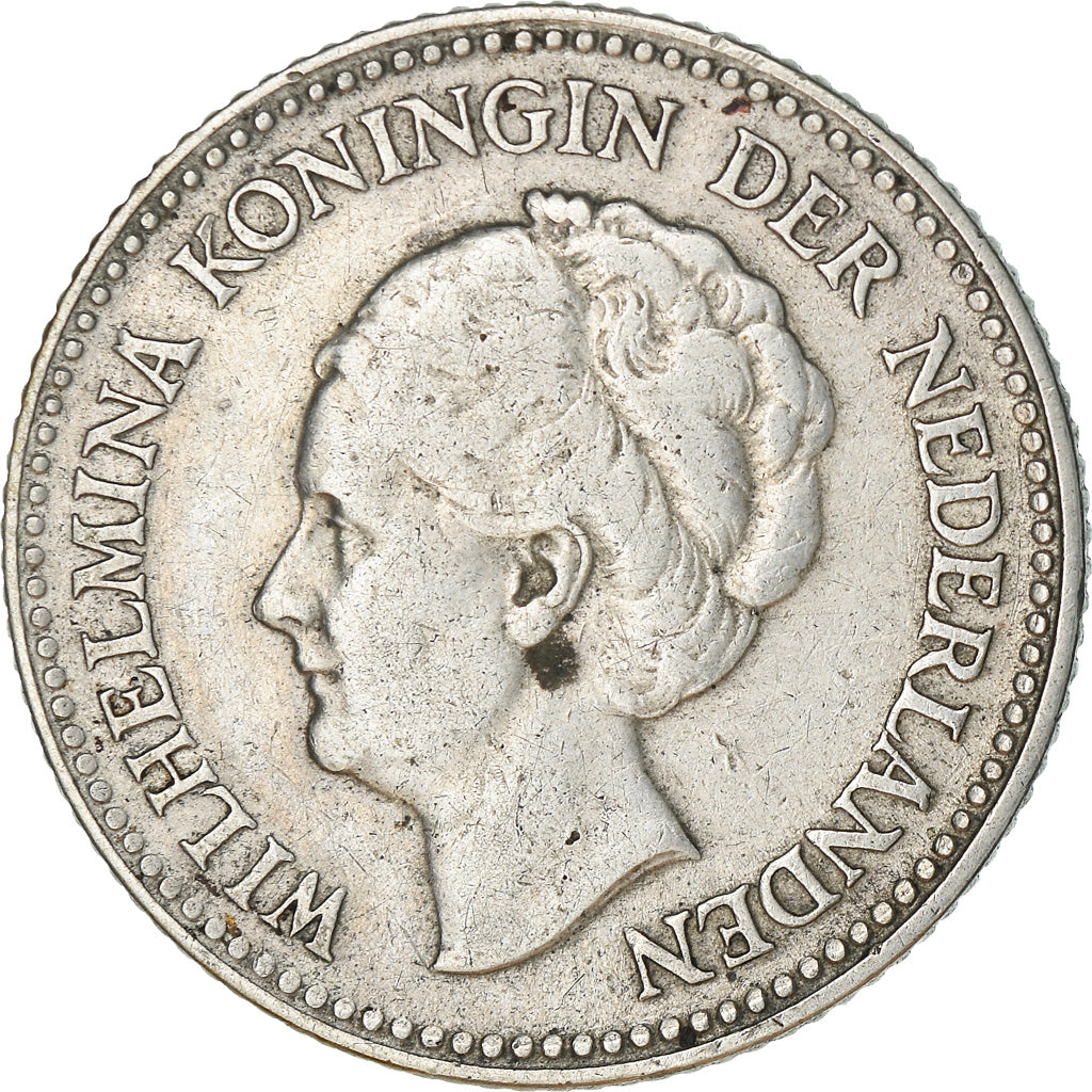 Coin, Netherlands, Wilhelmina I, 1/2 Gulden, 1928, EF(40-45), Silver, KM:160