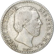 Coin, Netherlands, William III, 10 Cents, 1881, EF(40-45), Silver, KM:80