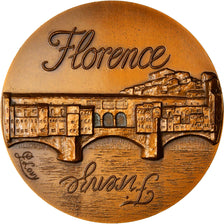 Italy, Medal, Ville de Florence, Geography, 1989, Lovy, MS(63), Bronze
