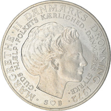 Coin, Denmark, Margrethe II, 10 Kroner, 1972, Copenhagen, AU(55-58), Silver