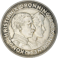 Coin, Denmark, Christian X, 2 Kroner, 1923, Copenhagen, EF(40-45), Silver