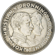 Münze, Dänemark, Christian X, 2 Kroner, 1923, Copenhagen, SS, Silber, KM:821