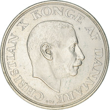 Moeda, Dinamarca, Christian X, 2 Kroner, 1937, Copenhagen, AU(50-53), Prata