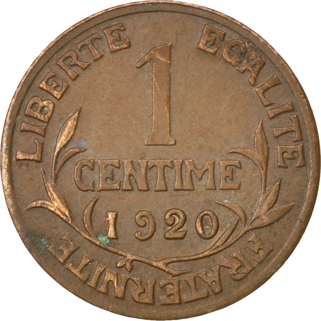 Coin, France, Dupuis, Centime, 1920, AU(50-53), Bronze, KM:840, Gadoury:90