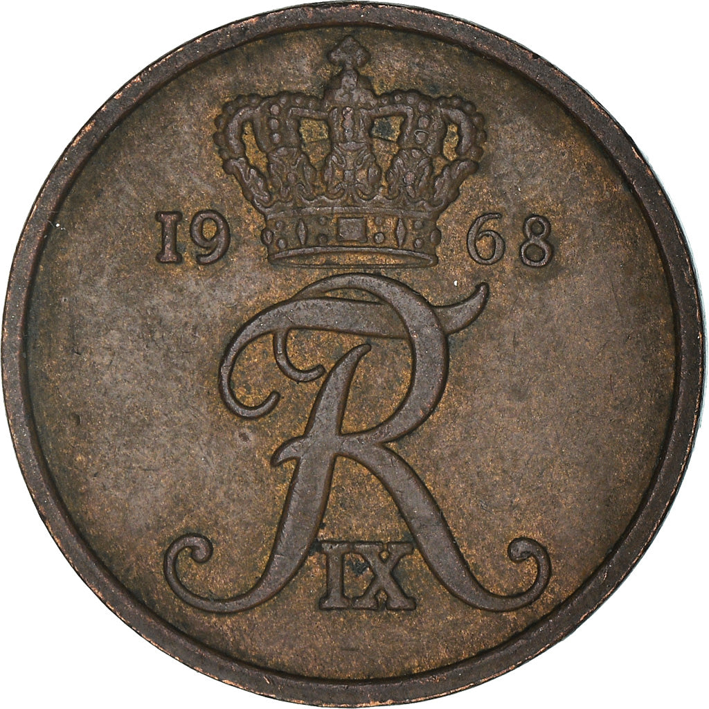 Monnaie, Danemark, Frederik IX, 5 Öre, 1968, Copenhagen, TB, Bronze, KM:848.1