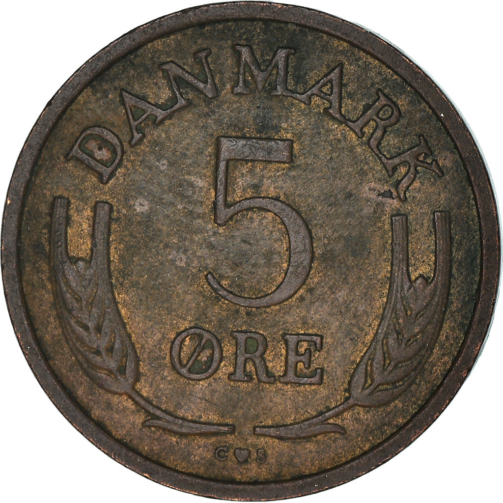 Monnaie, Danemark, Frederik IX, 5 Öre, 1968, Copenhagen, TB, Bronze, KM:848.1
