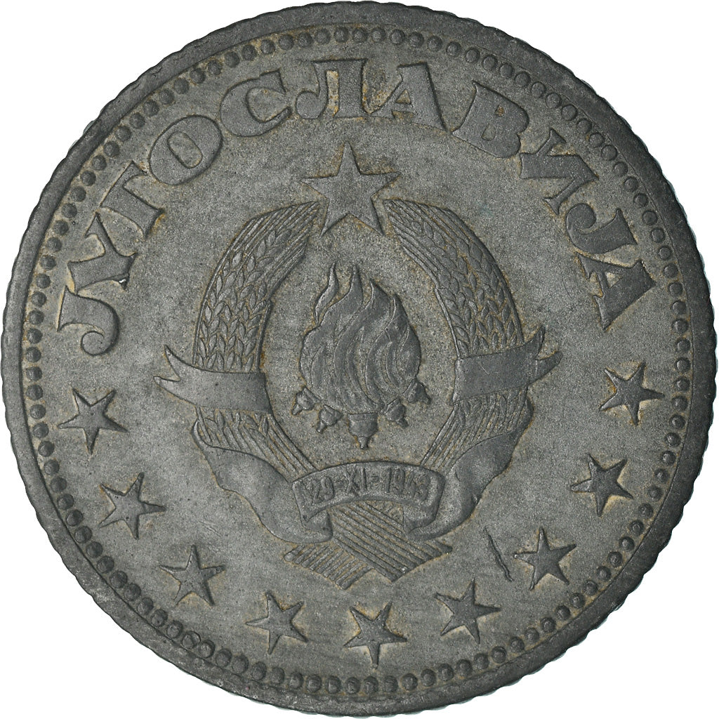 Coin, Yugoslavia, 5 Dinara, 1945, EF(40-45), Zinc, KM:28