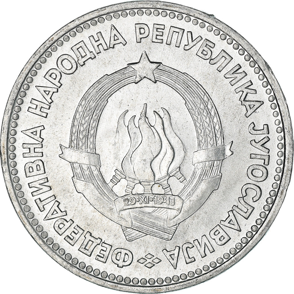 Coin, Yugoslavia, 5 Dinara, 1953, AU(55-58), Aluminum, KM:32