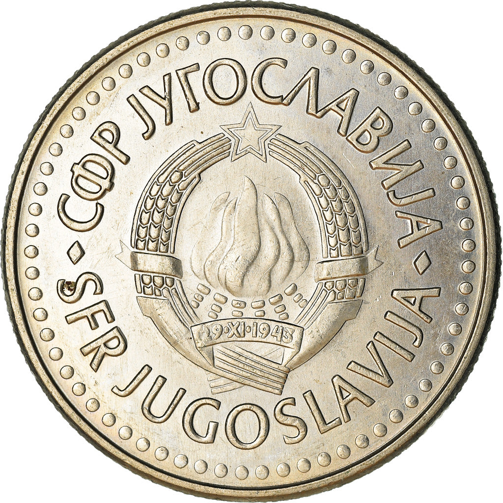 Münze, Jugoslawien, 5 Dinara, 1990, SS, Copper-Nickel-Zinc, KM:144