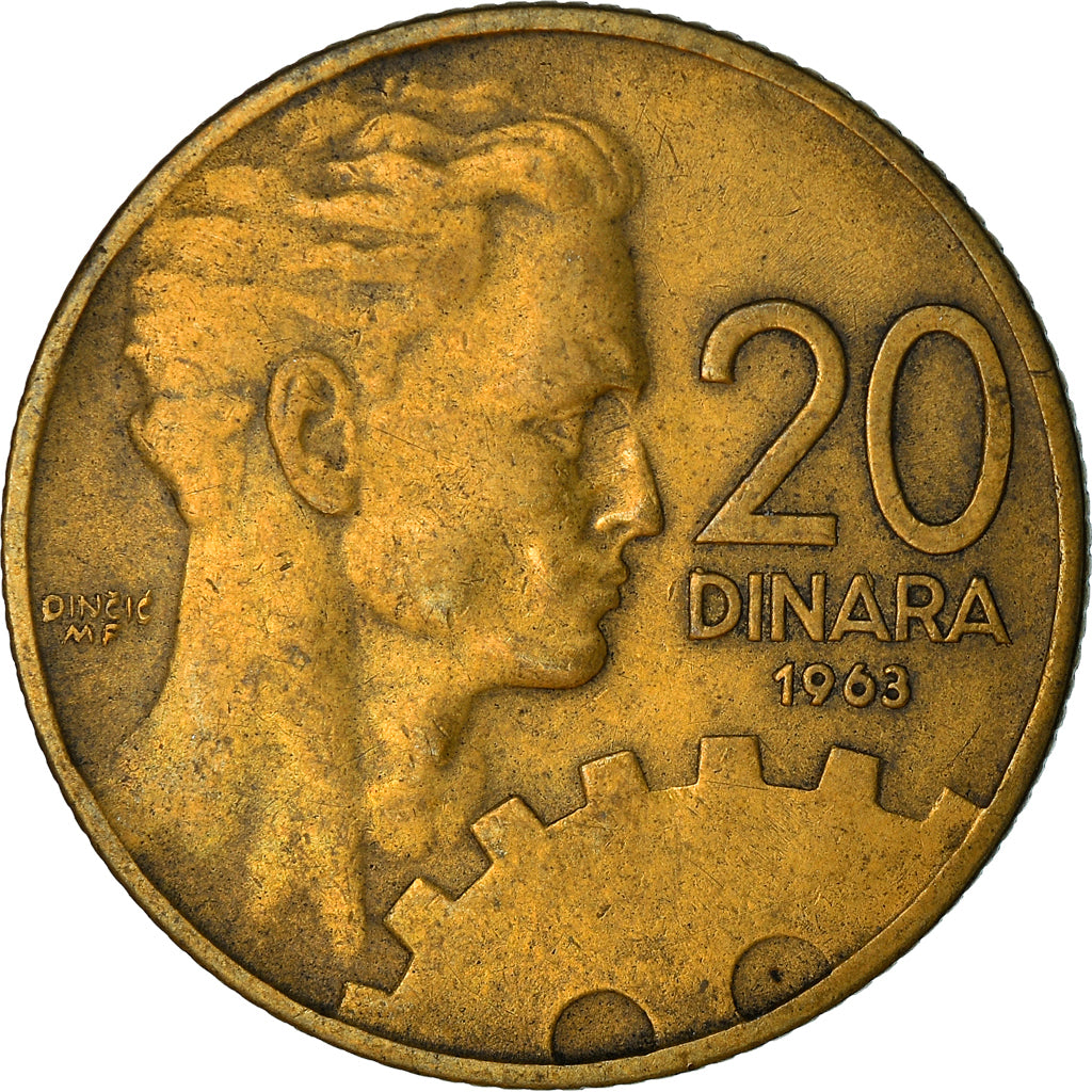 Coin, Yugoslavia, 20 Dinara, 1963, EF(40-45), Aluminum-Bronze, KM:40