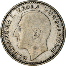 Coin, Yugoslavia, Alexander I, 10 Dinara, 1931, EF(40-45), Silver, KM:10