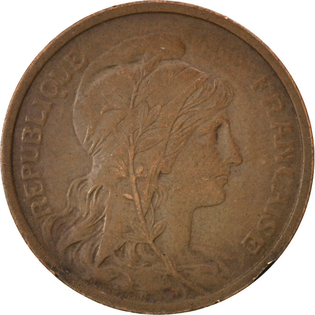 FRANCE, Dupuis, 2 Centimes, 1919, Paris, KM #841, EF(40-45), Bronze, 20.2,...