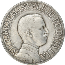 Moeda, Itália, Vittorio Emanuele III, 2 Lire, 1908, Rome, VF(30-35), Prata