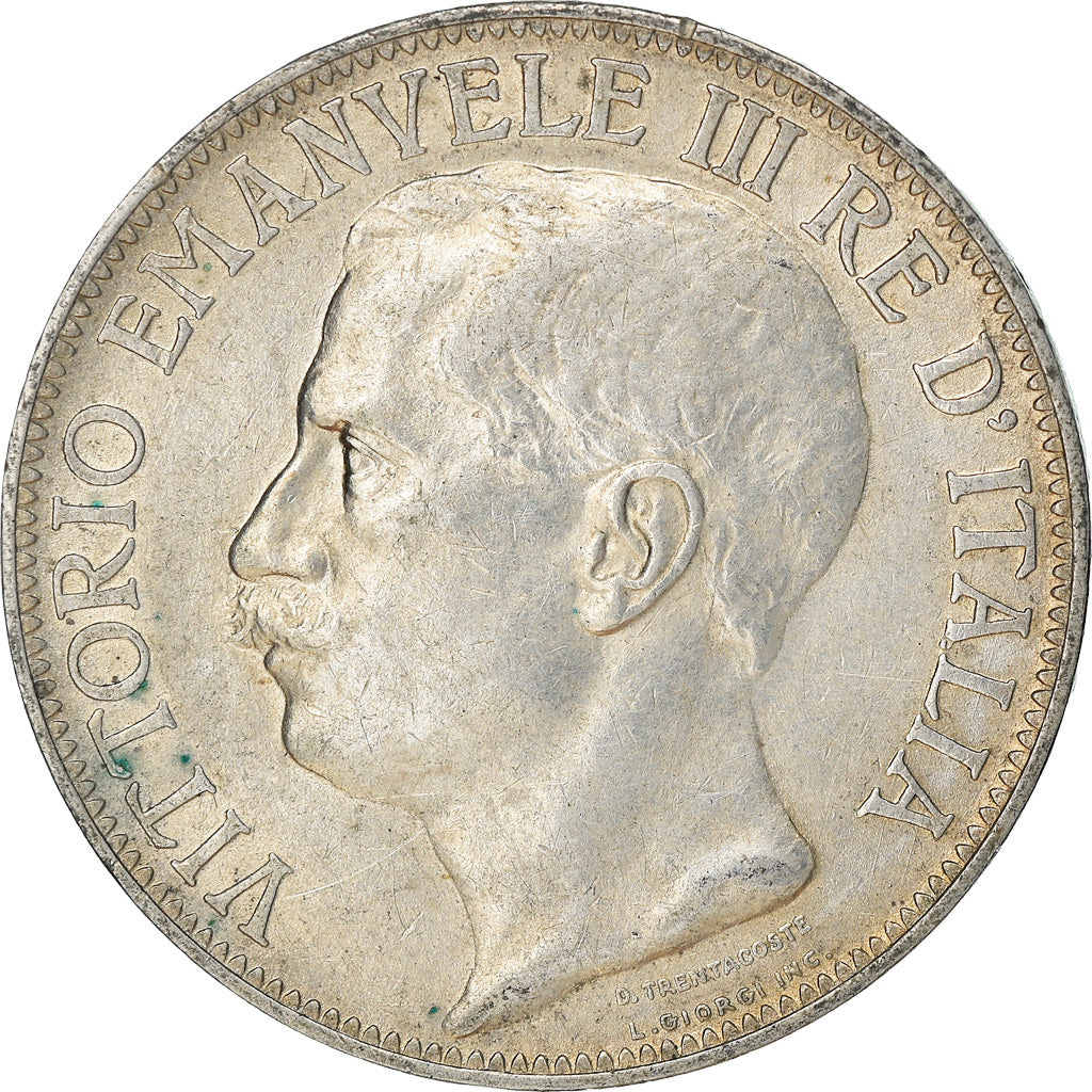 Coin, Italy, Vittorio Emanuele III, 2 Lire, 1911, Rome, EF(40-45), Silver, KM:52