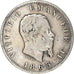 Moneta, Włochy, Vittorio Emanuele II, Lira, 1863, Milan, VF(30-35), Srebro