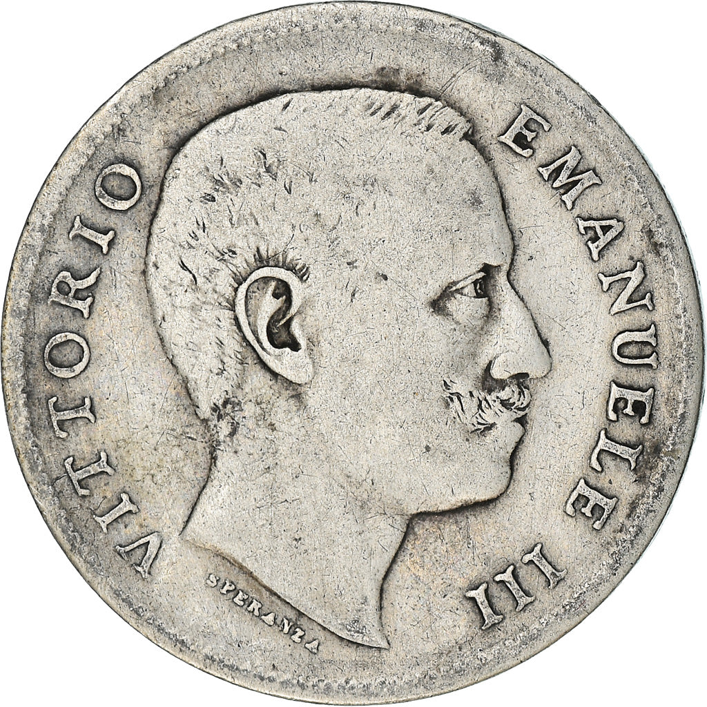 Moeda, Itália, Vittorio Emanuele III, Lira, 1907, Rome, VF(30-35), Prata, KM:32