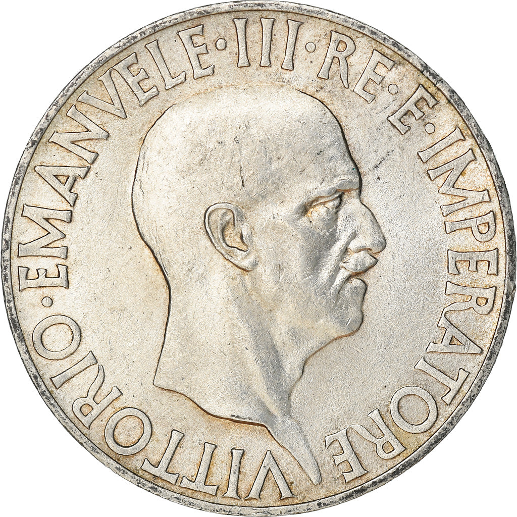 Coin, Italy, Vittorio Emanuele III, 10 Lire, 1936, Rome, EF(40-45), Silver