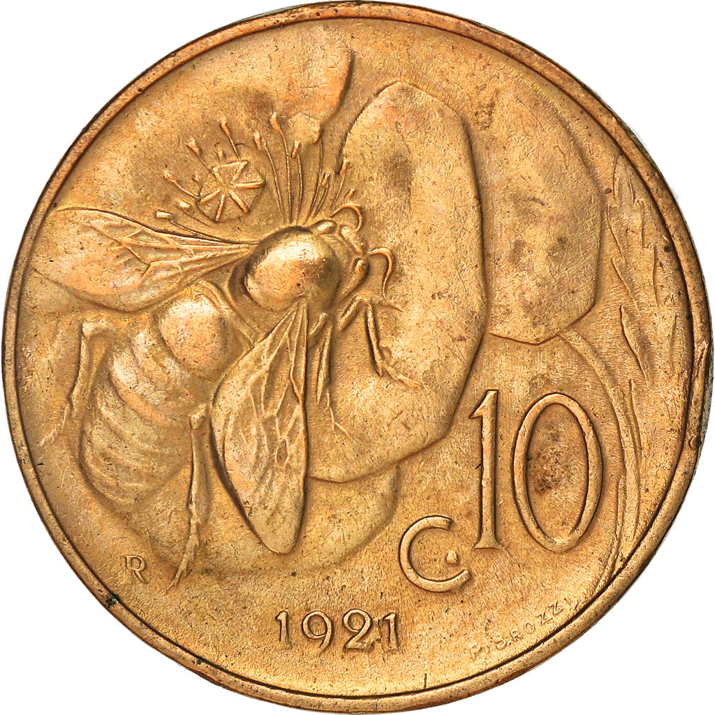 Monnaie, Italie, Vittorio Emanuele III, 10 Centesimi, 1921, Rome, SUP, Bronze