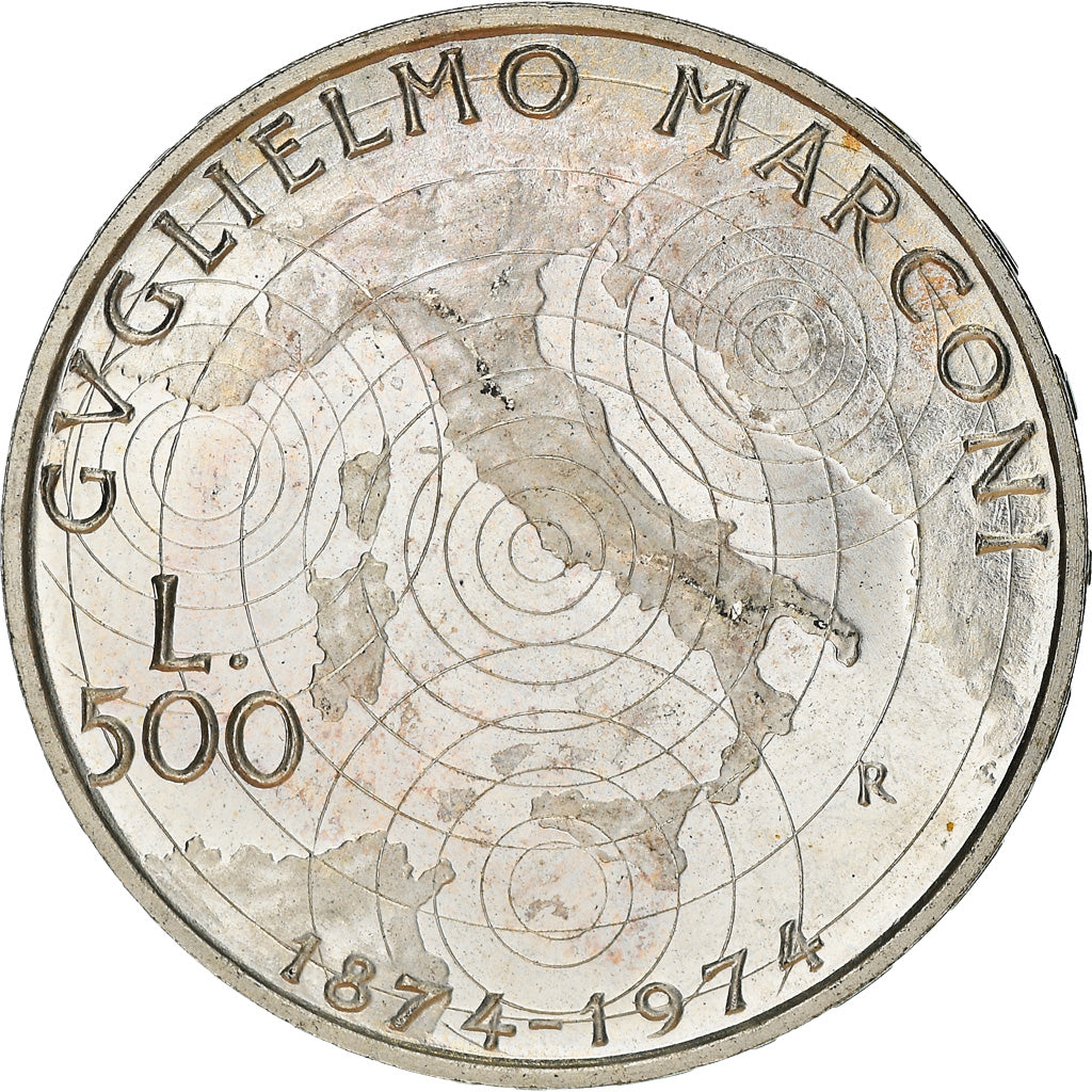 Coin, Italy, 500 Lire, 1974, Rome, AU(50-53), Silver, KM:103