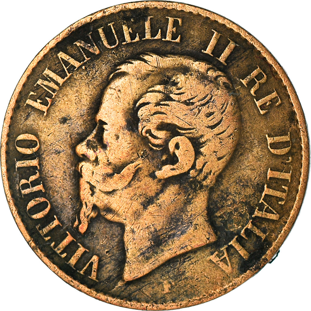Coin, Italy, Vittorio Emanuele II, Centesimo, 1867, Milan, VF(30-35), Copper