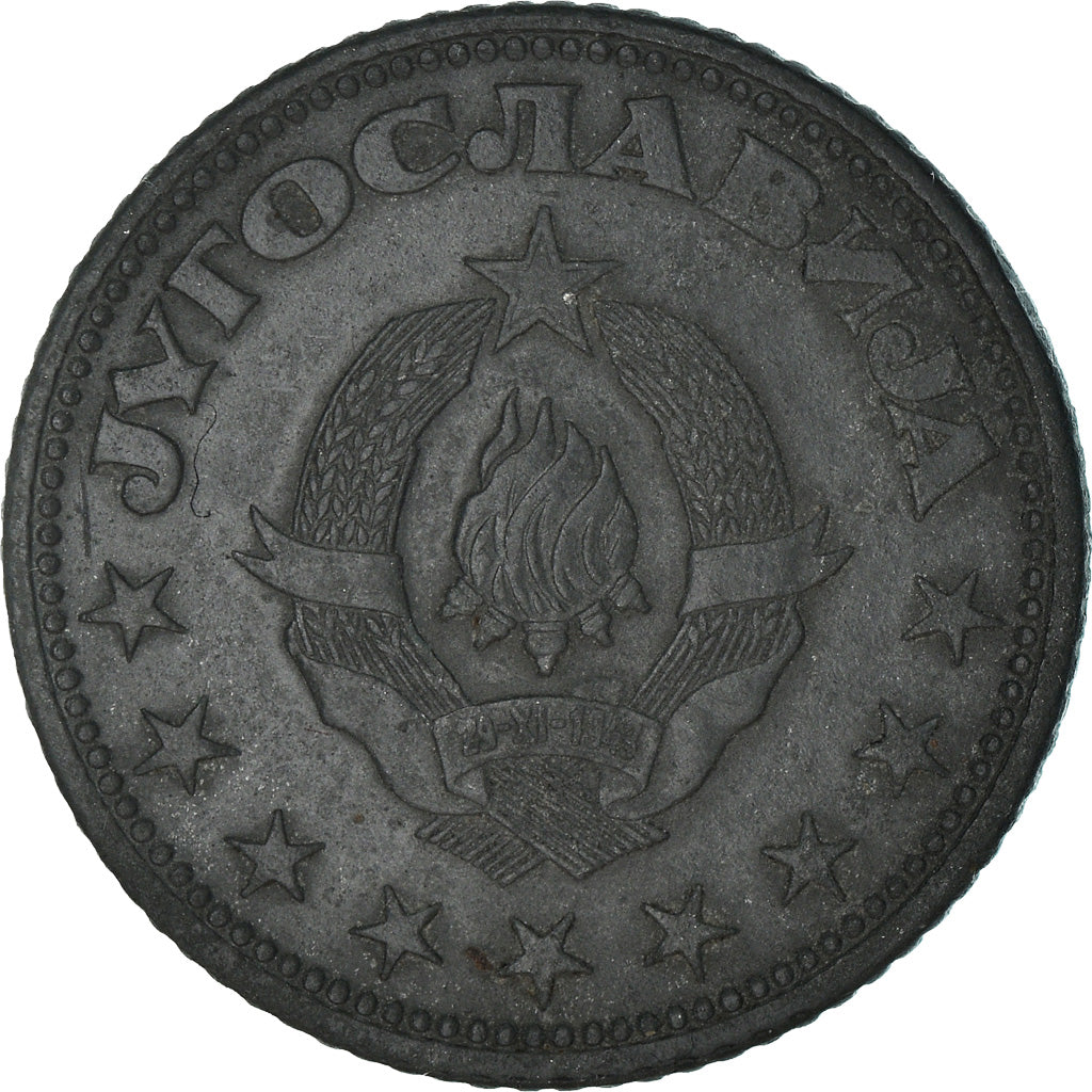 Coin, Yugoslavia, 2 Dinara, 1945, VF(30-35), Zinc, KM:27