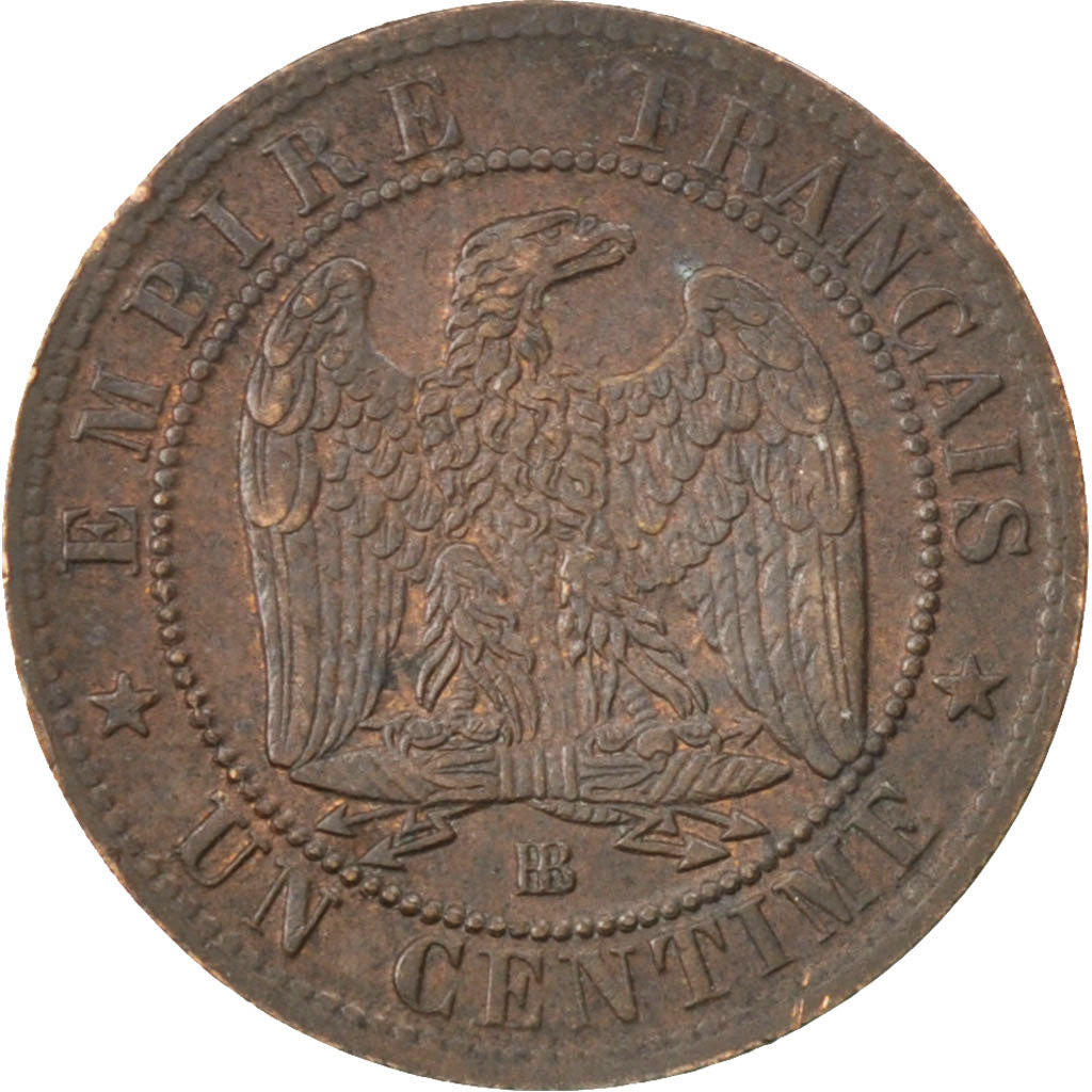 FRANCE, Napoléon III, Centime, 1862, Strasbourg, KM #795.2, AU(55-58), Bronze, G