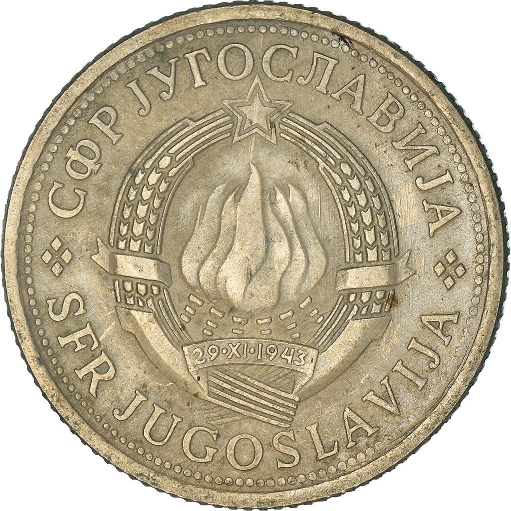 Moneta, Iugoslavia, Dinar, 1976, BB, Rame-nichel-zinco, KM:61