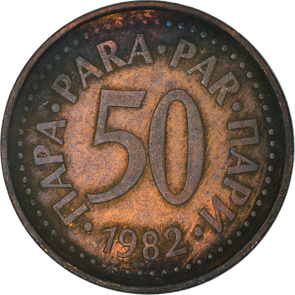 Coin, Yugoslavia, 50 Para, 1982, VF(30-35), Bronze, KM:85